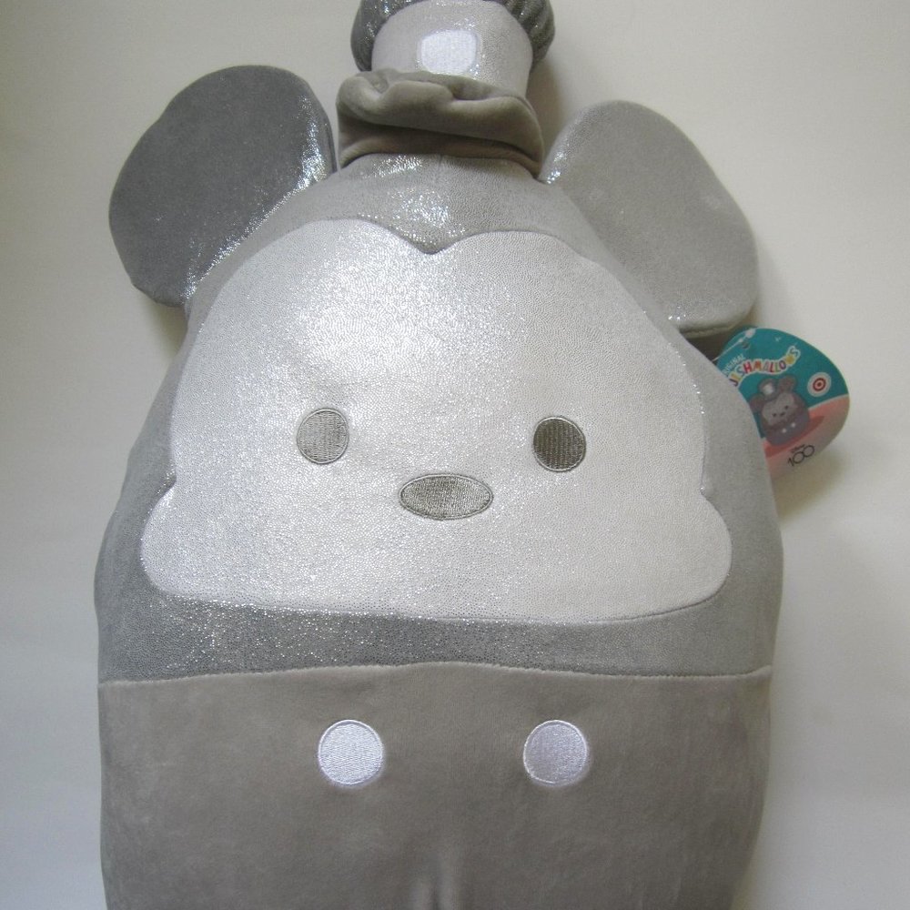 Disney 100 Steamboat Willie 21" Mickey Squishmallows Glitter Silver
